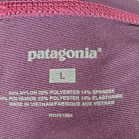 Patagonia Purple Gray Athletic Fitted Leggings Women’s Size Large - Picture 6 of 6
